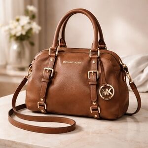 Michael Kors Tan Leather Satchel BIG And Beautiful
